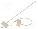 Cable tie; with label; L: 200mm; W: 2.5mm; polyamide; 78.5N; natural KSS WIRING
