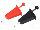 Clip-on probe; hook type; 300VDC; red and black PARROT INVENT