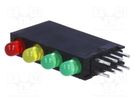 LED; in housing; red/green/yellow; 3mm; No.of diodes: 4; 20mA; 40° KINGBRIGHT ELECTRONIC
