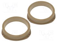 Spacer ring; MDF; 165mm; Opel; impregnated,varnished; 2pcs. 4CARMEDIA