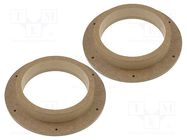 Spacer ring; MDF; 165mm; VW,Škoda; impregnated,varnished; 2pcs. 4CARMEDIA