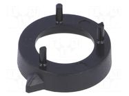 Nut cover with pointer; ABS; black; push-in; Ø: 16.4mm OKW