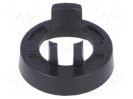 Nut cover; ABS; black; push-in; Ø: 16mm; Øint: 14.8mm OKW