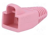 RJ45 plug boot; 6mm; pink MH CONNECTORS