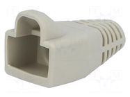 RJ45 plug boot; 6mm; light grey MH CONNECTORS