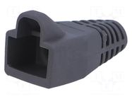 RJ45 plug boot; 6mm; dark grey MH CONNECTORS