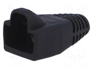 RJ45 plug boot; 6mm; black MH CONNECTORS