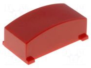 Button; rectangular; red MEC