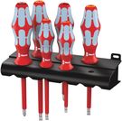 3165 i/6 Screwdriver set, stainless and rack, 1 x PZ 1x80; 1 x PZ 2x100; 1 x 0.5x3.0x80; 1 x 0.6x3.5x100; 1 x 0.8x4.0x100; 1 x 1.0x5.5x125, Wera