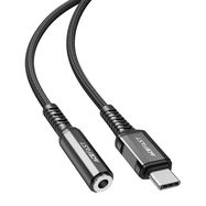 Adapter USB-C to mini jack 3,5mm Acefast C1-07 18cm (black), Acefast