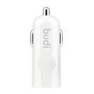 LED car charger Budi 1xUSB-A, 2.4A (white), Budi