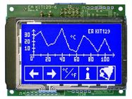 Display: LCD; graphical; 128x64; STN Negative; blue; LED DISPLAY VISIONS