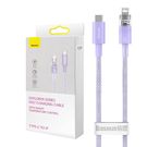Fast Charging cable Baseus USB-C to Lightning  Explorer Series 2m, 20W (purple), Baseus