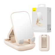 Folding Phone Stand Baseus with mirror (beige), Baseus