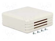Enclosure: for alarms; X: 71mm; Y: 71mm; Z: 27mm; ABS; ivory; SENSES SUPERTRONIC