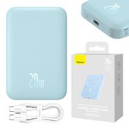 Powerbank Baseus Magnetic Mini 6000mAh, USB-C  20W MagSafe (blue), Baseus