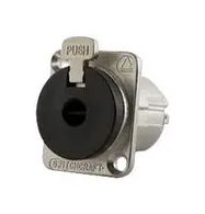 1/4" Stereo Locking EH Panel Mount Connector Nickel/Black