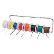 Kit Contents:Eight 25-ft. Spools of 22 AWG Hook-Up Wire, PVC insulated in White, Yellow, Blue, Red, Orange, Black, Green, Brown on Dispenser Rack