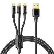 3in1 USB to USB-C / Lightning / Micro USB Cable, Mcdodo CA-3330, 1.2m (Black), Mcdodo