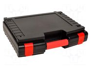 Case; transportation; black,red; ABS; 390x314x102mm NEWBRAND