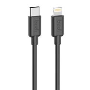 USB-C to Lightning cable Budi 230TL, 20W, 1.2m, (black), Budi