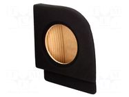 Car loudspeaker enclosure; MDF; black; 250mm; Grooving: 272mm; VW BASSER