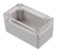 SMALL ENCLOSURE, POLYCARBONATE, GREY/CLR