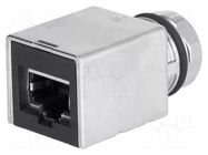 Adapter; M12 female X coded,RJ45 socket; X code-ProfiNET; PIN: 8 HARTING