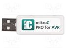 Compiler; C; AVR; USB key,DVD disc MIKROE