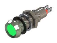 PANEL INDICATOR, GREEN, 8.1MM, 28VDC