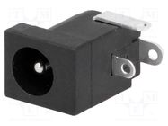 Socket; DC supply; male; 5.5/2mm; 5.5mm; 2.1mm; soldering; 5A; 12VDC CLIFF