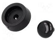 Quick mounting foot; black; polyetylene; A: 5mm; B: 12.7mm; C: 12mm FIX&FASTEN