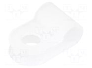 Fixing clamp; Cable P-clips; ØBundle : 4.5mm; polyamide; natural FIX&FASTEN