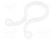 Cable clips; 10mm; polyamide; natural; UL94V-2; Cable P-clips FIX&FASTEN