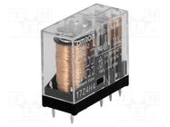 Relay: electromagnetic; DPDT; Ucoil: 6VDC; Icontacts max: 5A; PCB OMRON Electronic Components