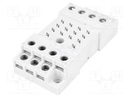 Socket; PIN: 14; 10A; 250VAC; on panel; screw terminals; Series: R15 RELPOL