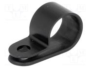 Fixing clamp; Cable P-clips; ØBundle : 12.5mm; W: 10mm; polyamide HELLERMANNTYTON