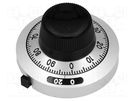 Precise knob; with counting dial; Shaft d: 6.35mm; Ø46mm BOURNS