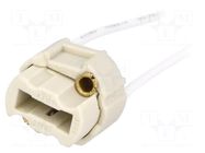 Lampholder: for halogen lamp; G9; ceramics; Leads: cables; 150mm Goobay