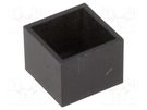 Enclosure: designed for potting; X: 12mm; Y: 12mm; Z: 9mm; ABS; black HAMMOND
