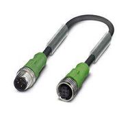 SENSOR CORD, 4P M12 PLUG-M12 RCPT, 8M