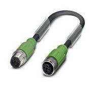 SENSOR CORD, 4P M12 PLUG-M12 RCPT, 5M