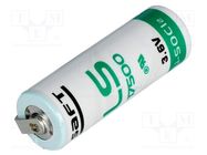 Battery: lithium; A,R23; 3.6V; 3600mAh; non-rechargeable; Ø17x50mm SAFT