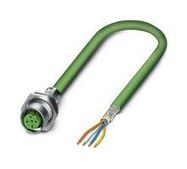 SENSOR CORD, 4P M12 RCPT-FREE END, 5M