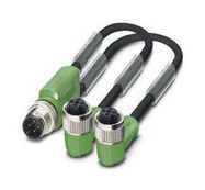 SENSOR CORD, 3P M12 PLUG-2X M12 R/A RCPT