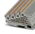 DINRAIL TERMINAL BLOCK, 8WAY, 12AWG, GRY