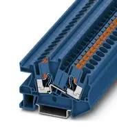 DINRAIL TERMINAL BLOCK, 2WAY, 8AWG, BLU