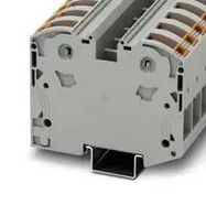 DINRAIL TERMINAL BLOCK, 2WAY, 2AWG, GRY