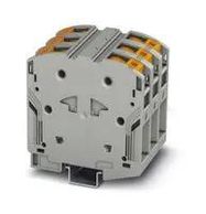 DINRAIL TERMINAL, 6WAY, 0000AWG, GRY