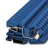 DINRAIL TERMINAL BLOCK, 2WAY, 4AWG, BLU